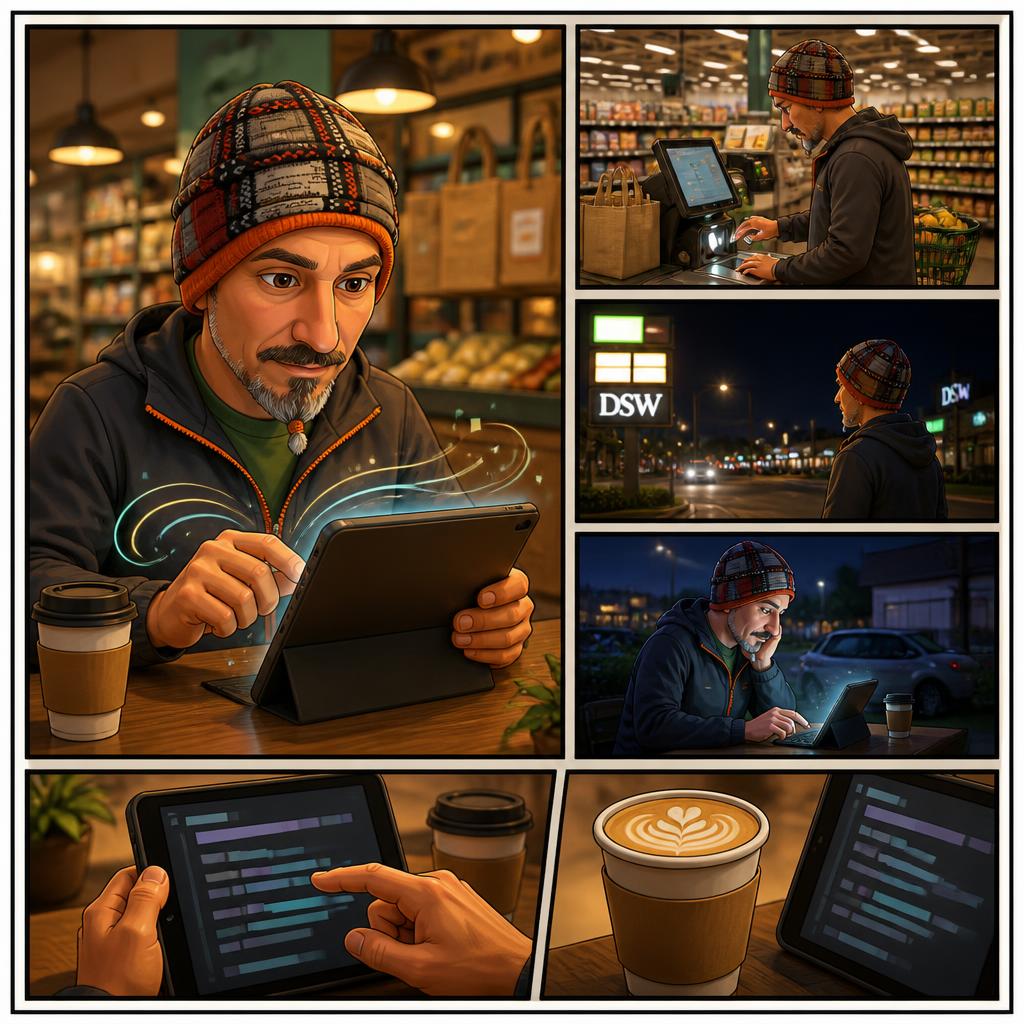 Daily Comic (Oct 15, 2026): Coffee, Code, Night Walks