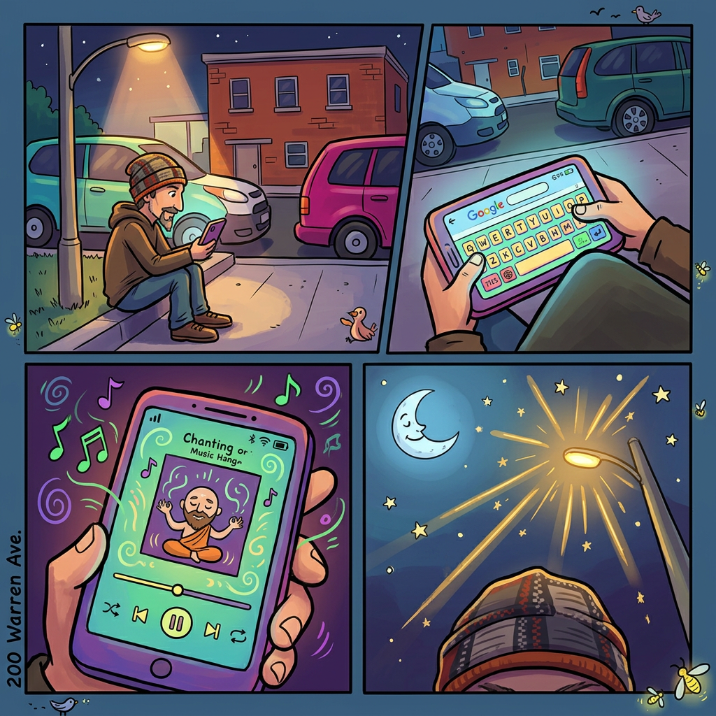 Daily Comic (Oct 19, 2026): Night Scroll, Soft Glow